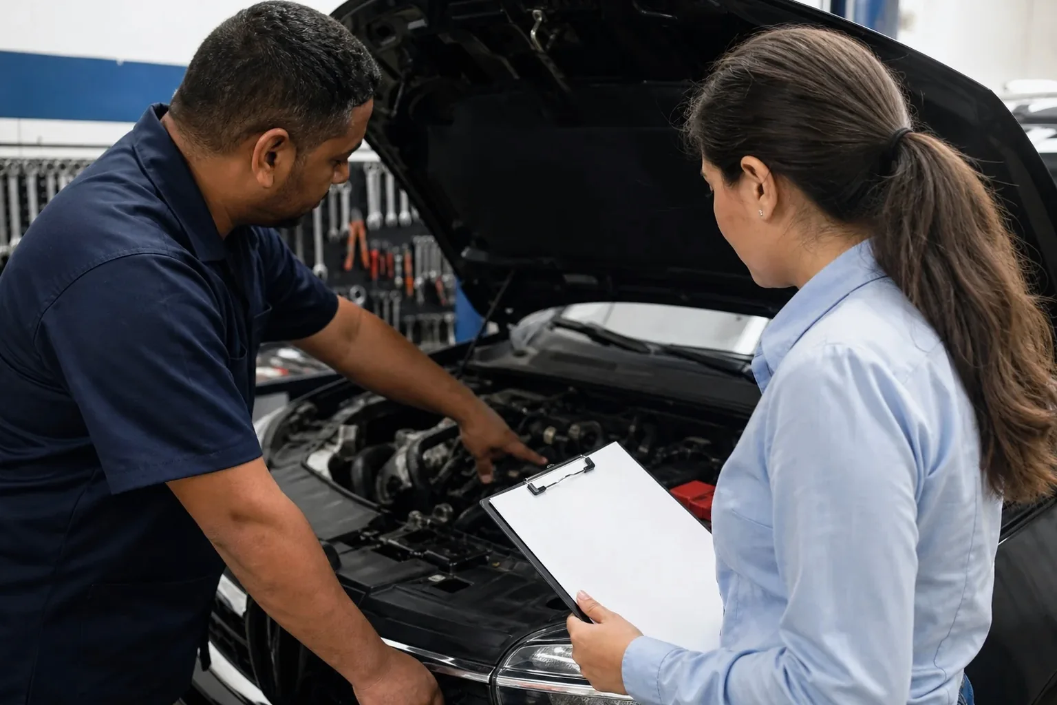 Profissional realizando cadastro do motor em Belém.
